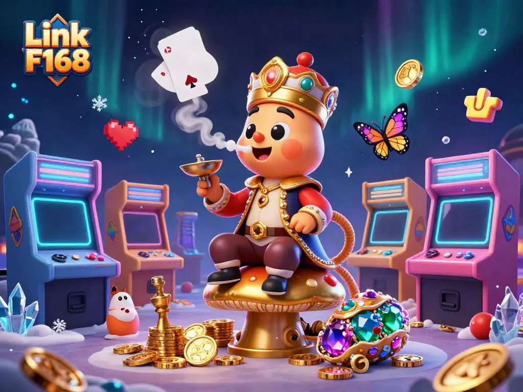 Experience thrilling gaming action with Link F168, showcasing a vibrant and dynamic casino atmosphere.